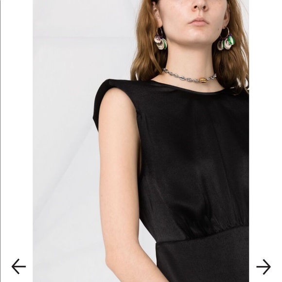 New! ba&sh Norma V-Back Mini Satin Dress - Picture 7 of 11